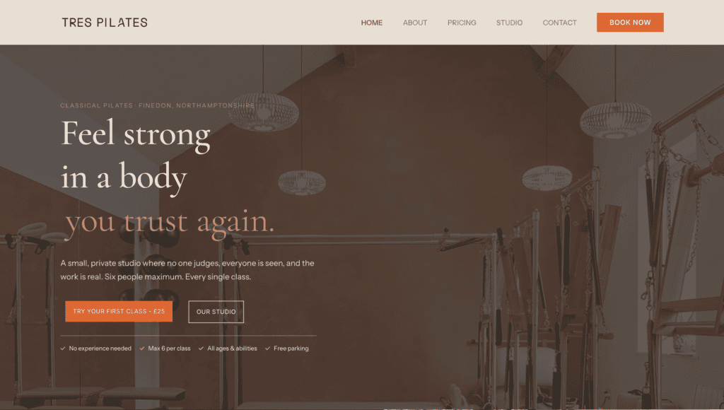 Pilates website Finedon, Northamptonshire