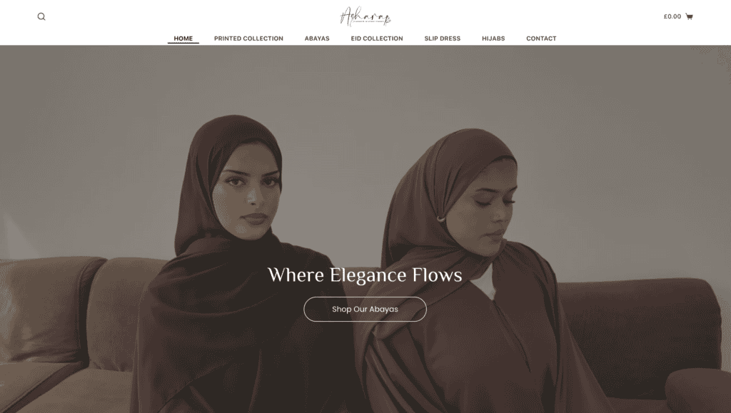Abaya online shop website selling globally